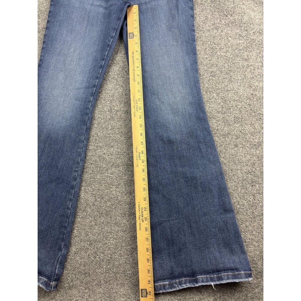 Wrangler Jeans Womens 31x34 Blue Bespoke Flare Stretch Denim Mid Rise Leg - Picture 5 of 9